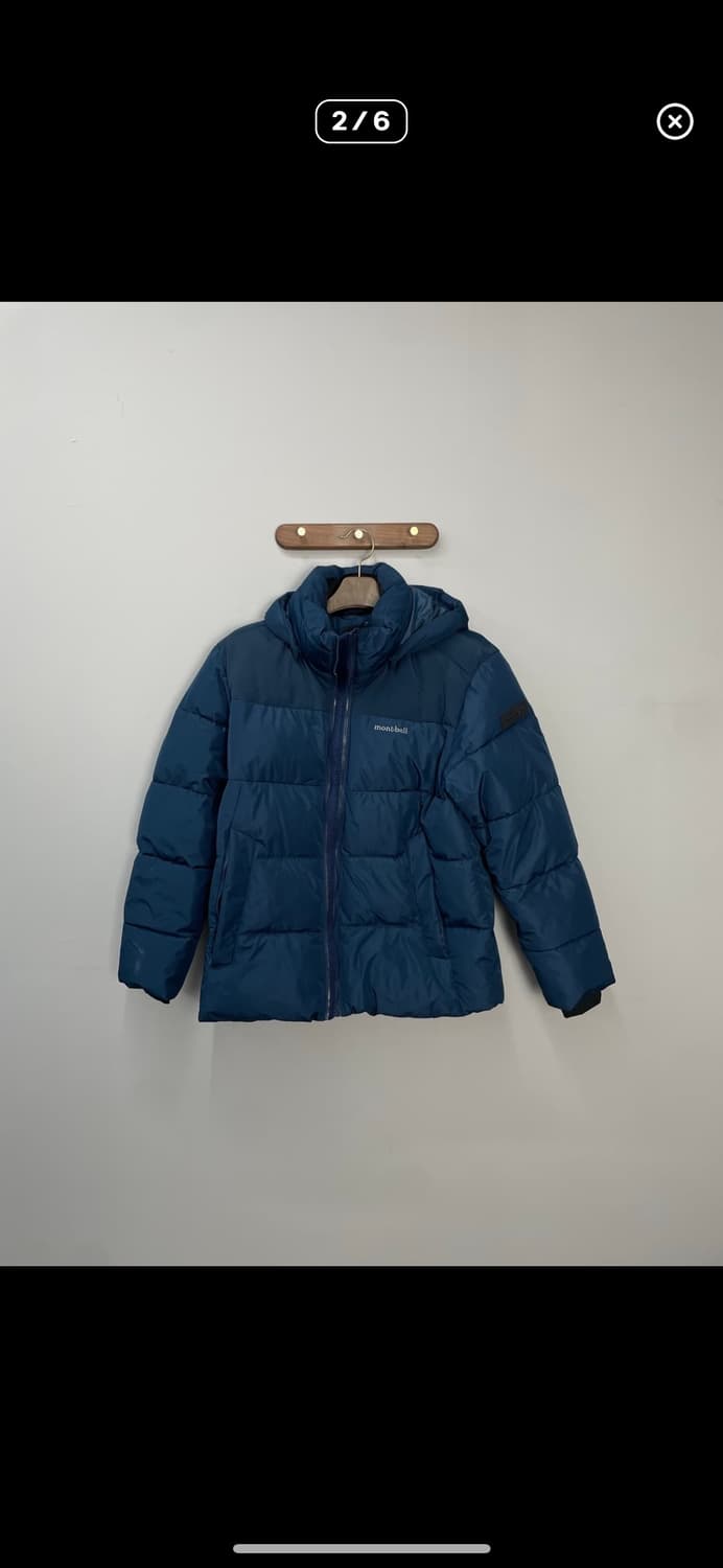 몽벨 청록 후드 패딩 A3129 상품이미지2