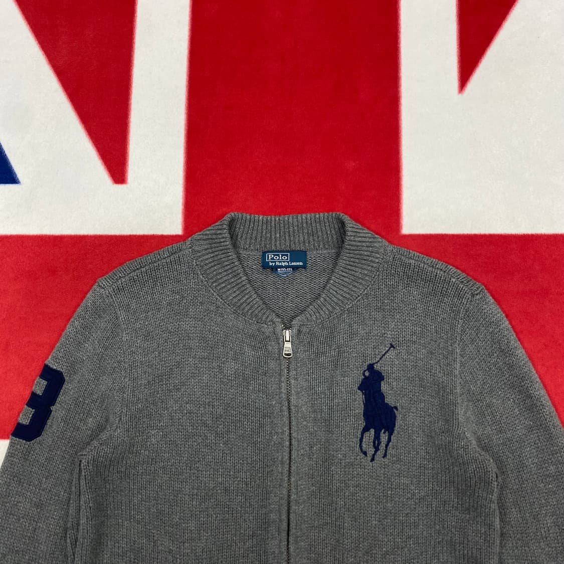 폴로 빅포니 니트집업 실측 여성44 상품이미지3