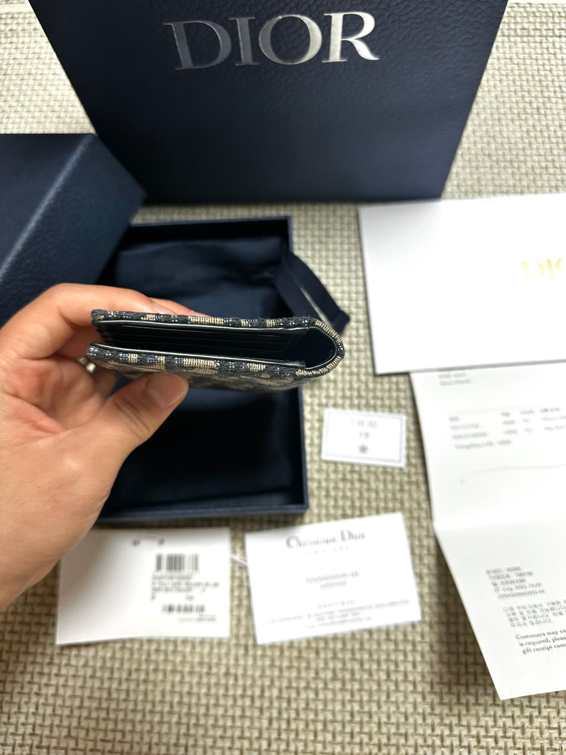 [OS/새상품급] 백화점판 25ss 디올 오블리크 오거나이저 풀구성 상품이미지4