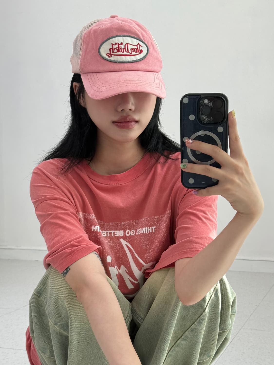 본더치 핑크 메쉬캡 상품이미지1