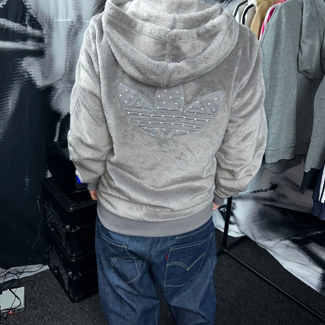 아디다스 쉐르파 후리스 후드 트랙탑 져지 상품이미지2