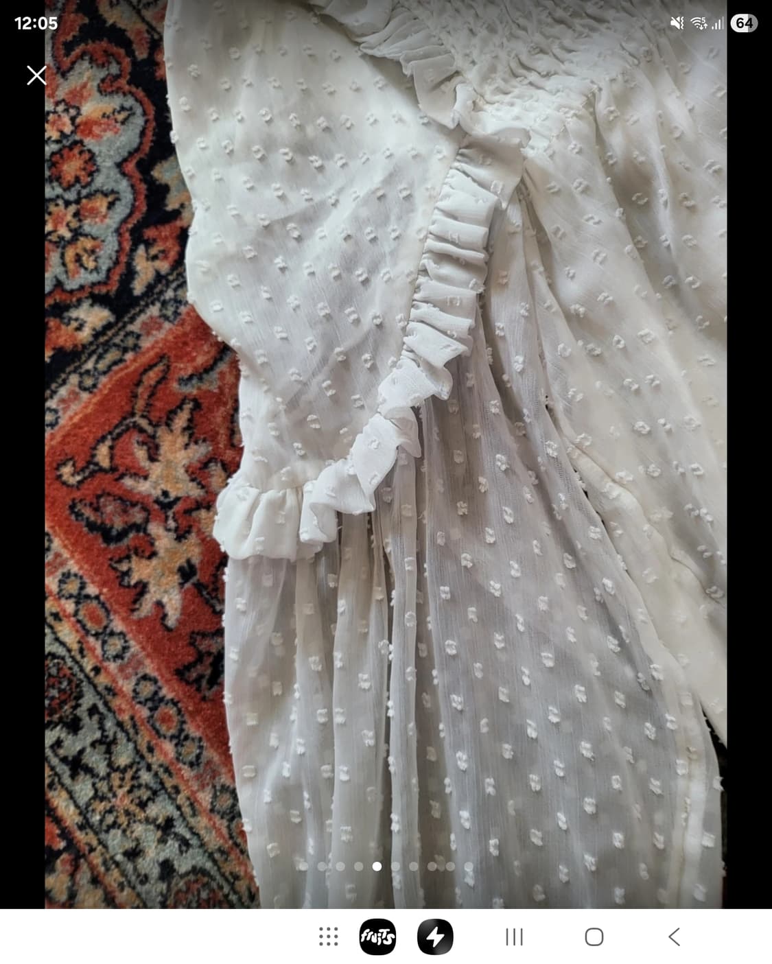 자라 쉬폰 레이스 레이어드 블라우스 스머그드 상품이미지8