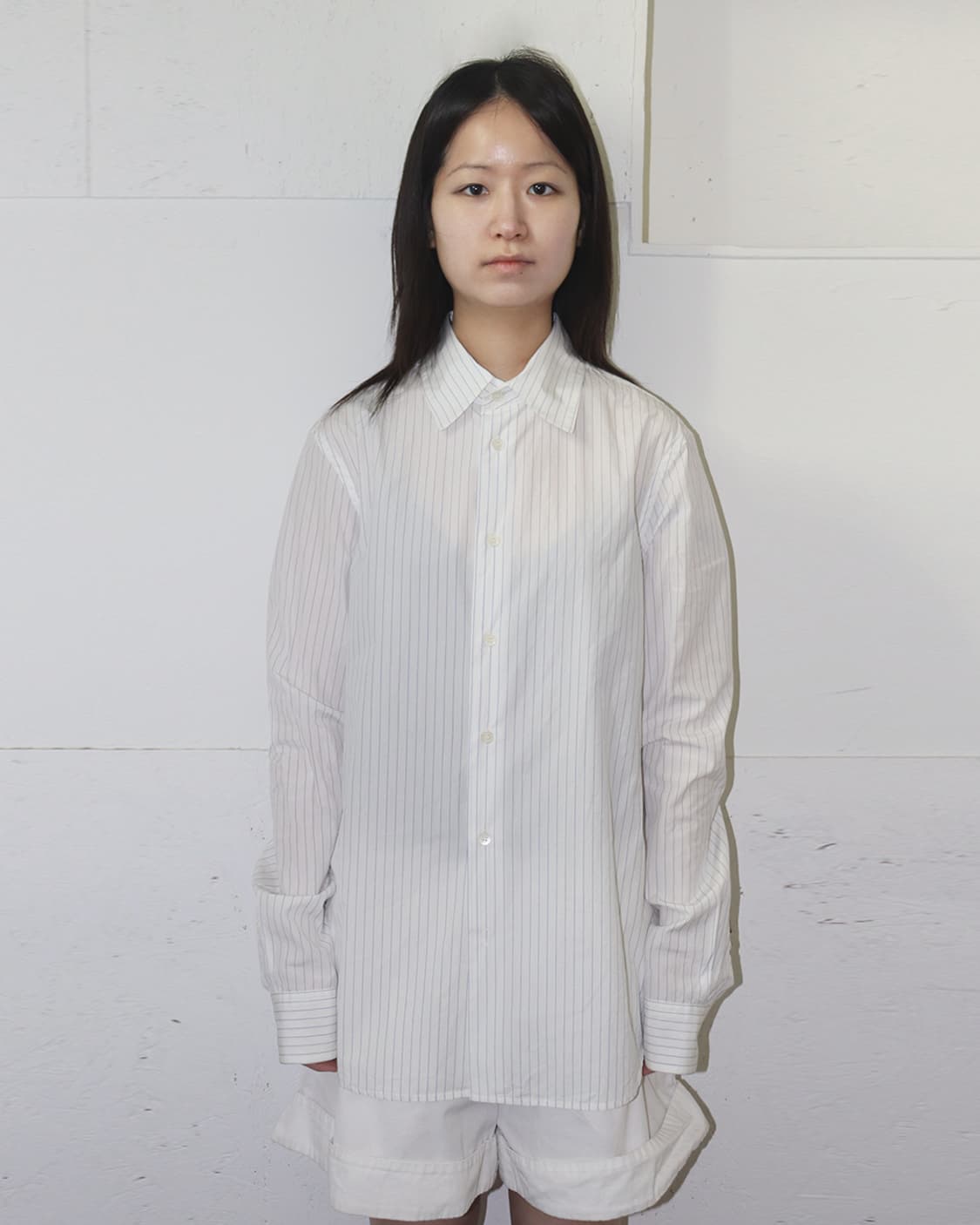 마르니 화이트 클래식 스트라이프 셔츠 상품이미지1