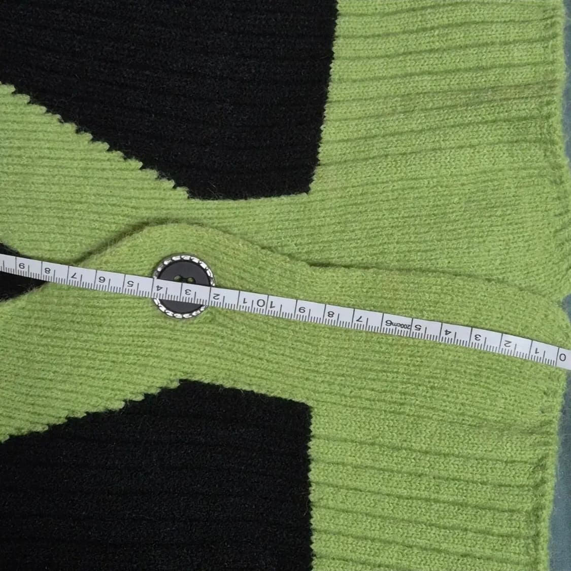 크롭 배색 가디건 상품이미지4