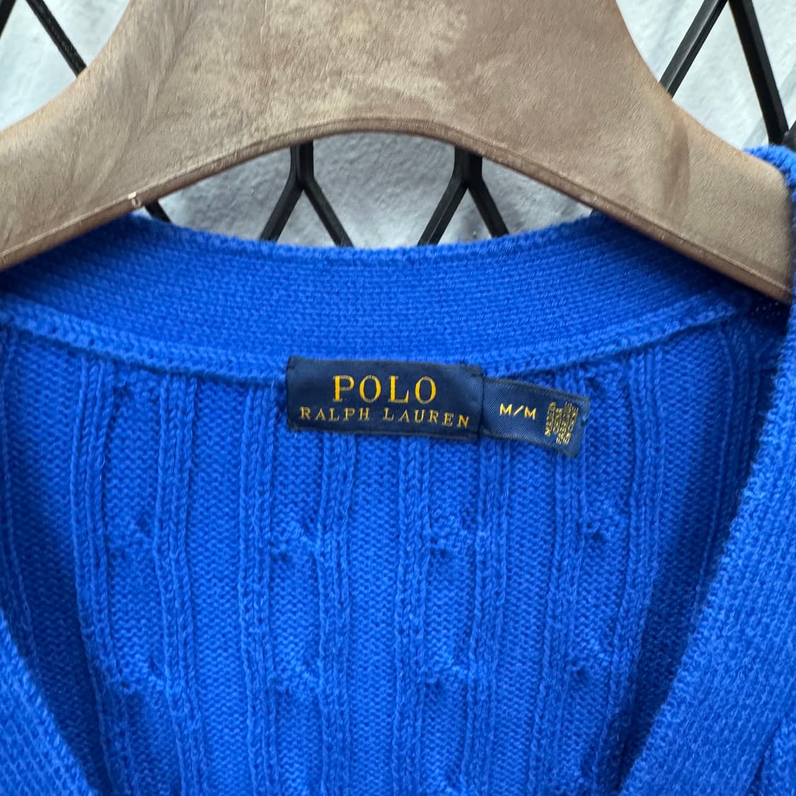 폴로 랄프로렌 케이블 니트 가디건 레드 포니 포인트 블루 상품이미지6