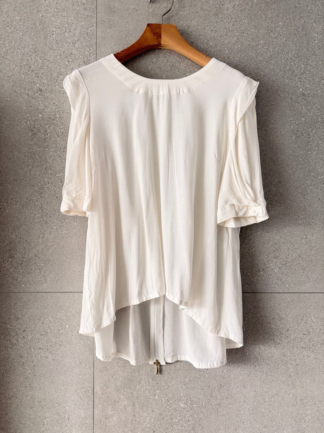 케서린로즈 화이트 블라우스 셔츠 뒷지퍼 포인트 일본제 상품이미지1