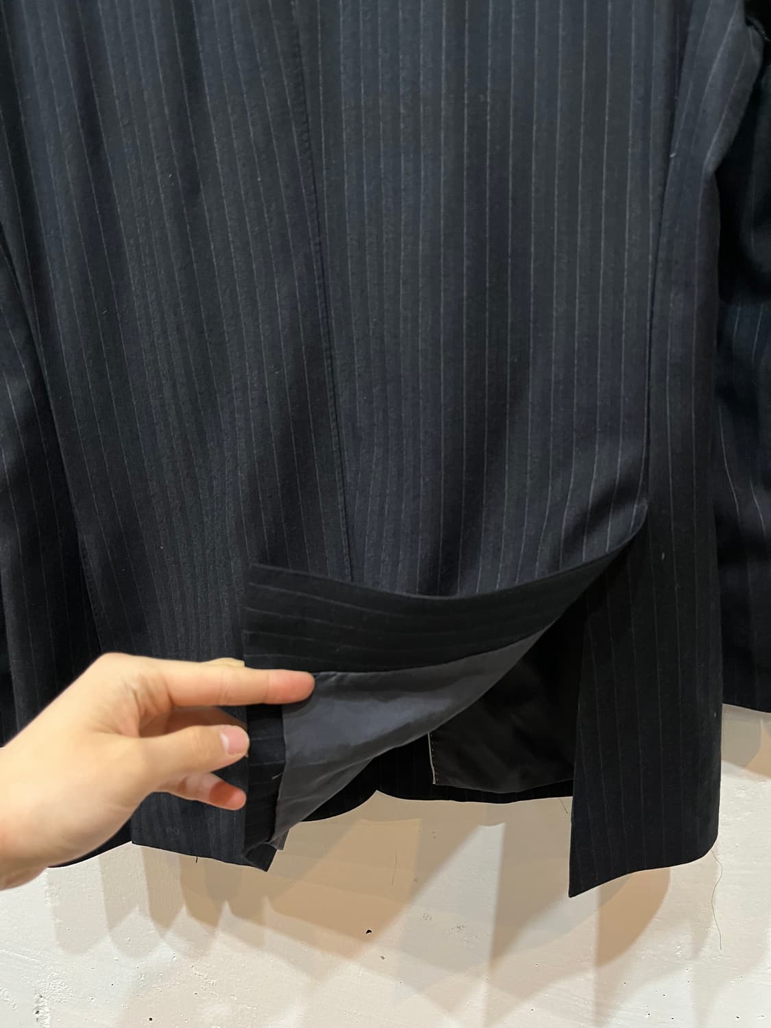 LANVIN 랑방 2B 스트라이프 울 실크 블레이저 자켓 상품이미지10