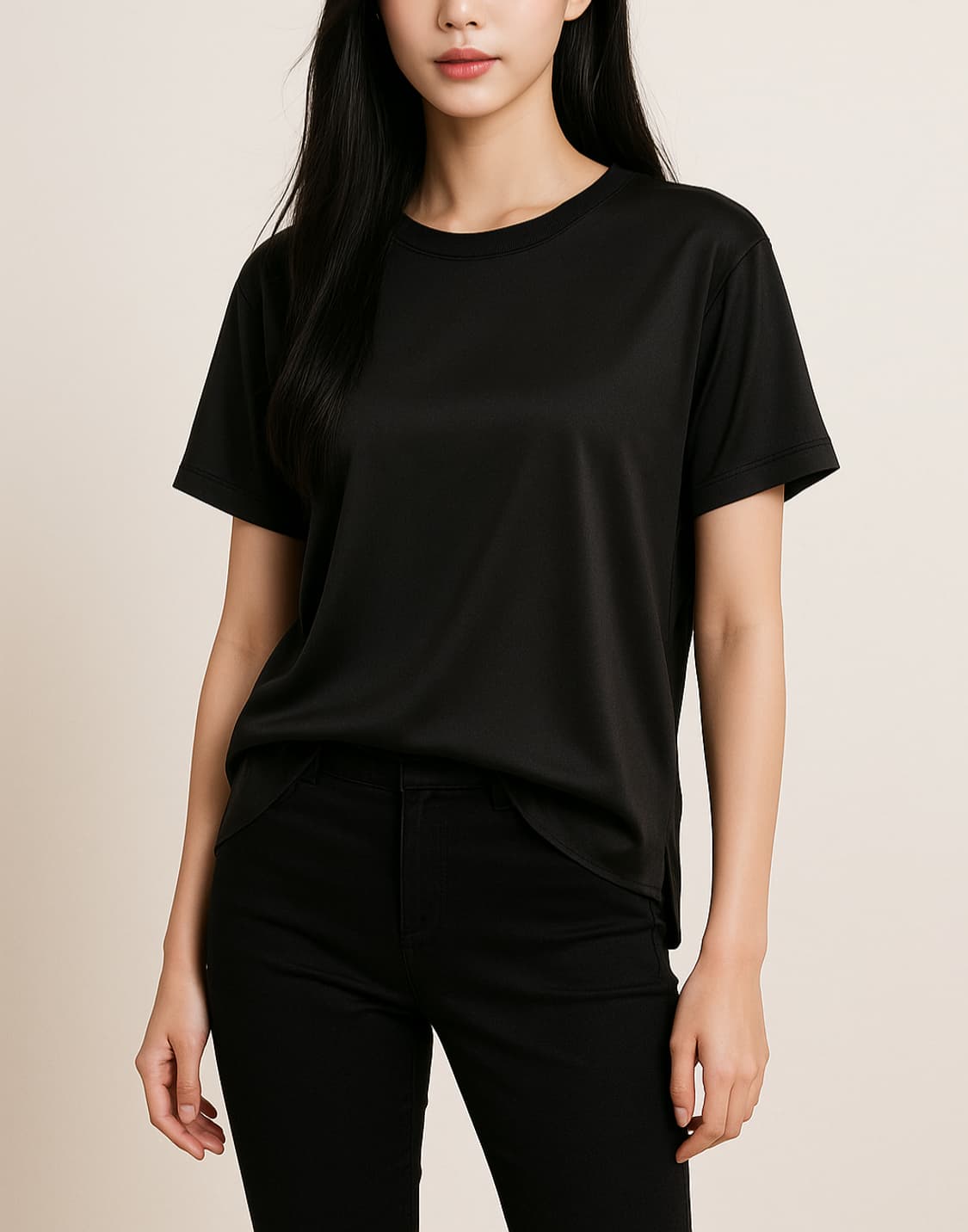 띠어리. 여자 블랙 반팔 티셔츠_S 상품이미지1