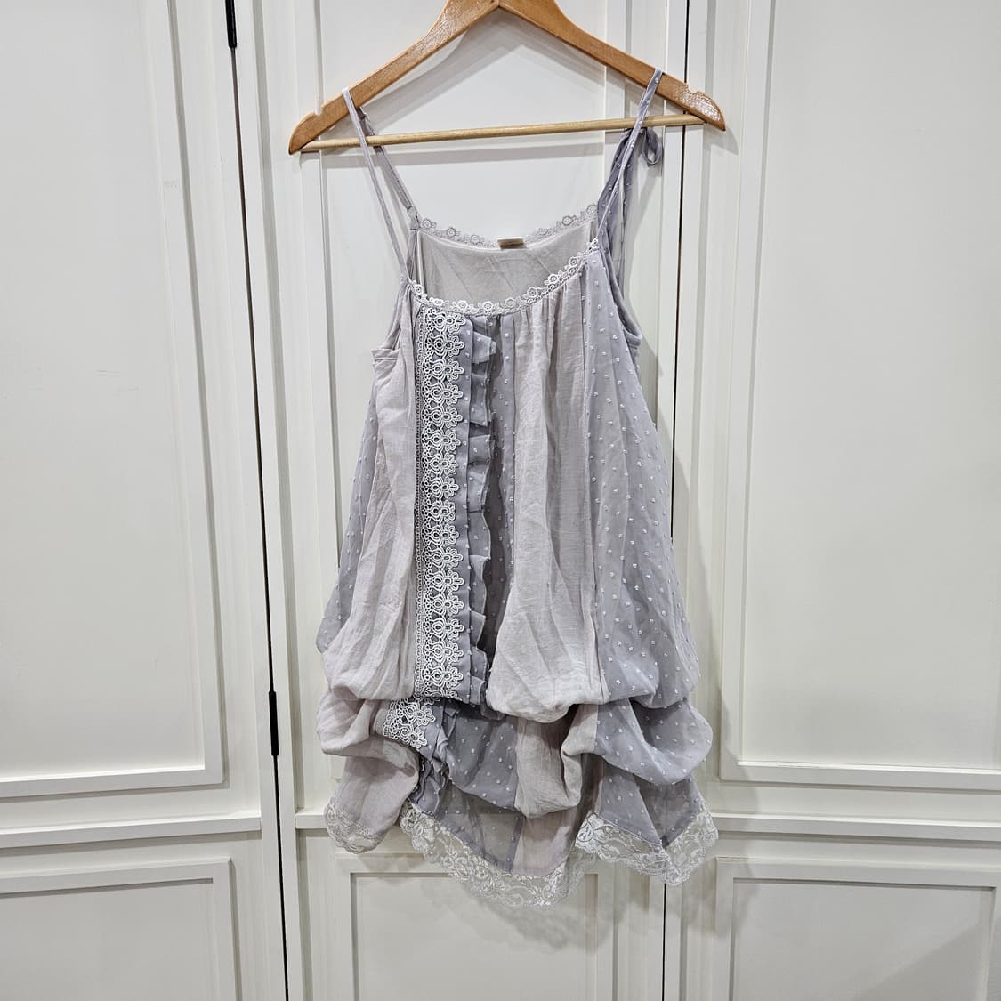 엑시즈팜(Axes Femme) 레이스 레이어드 끈원피스 상품이미지1