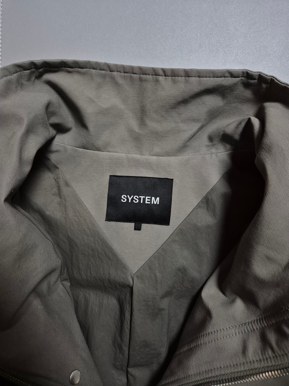 시스템옴므 오버사이즈 후드 점퍼 세피아그레이 상품이미지4