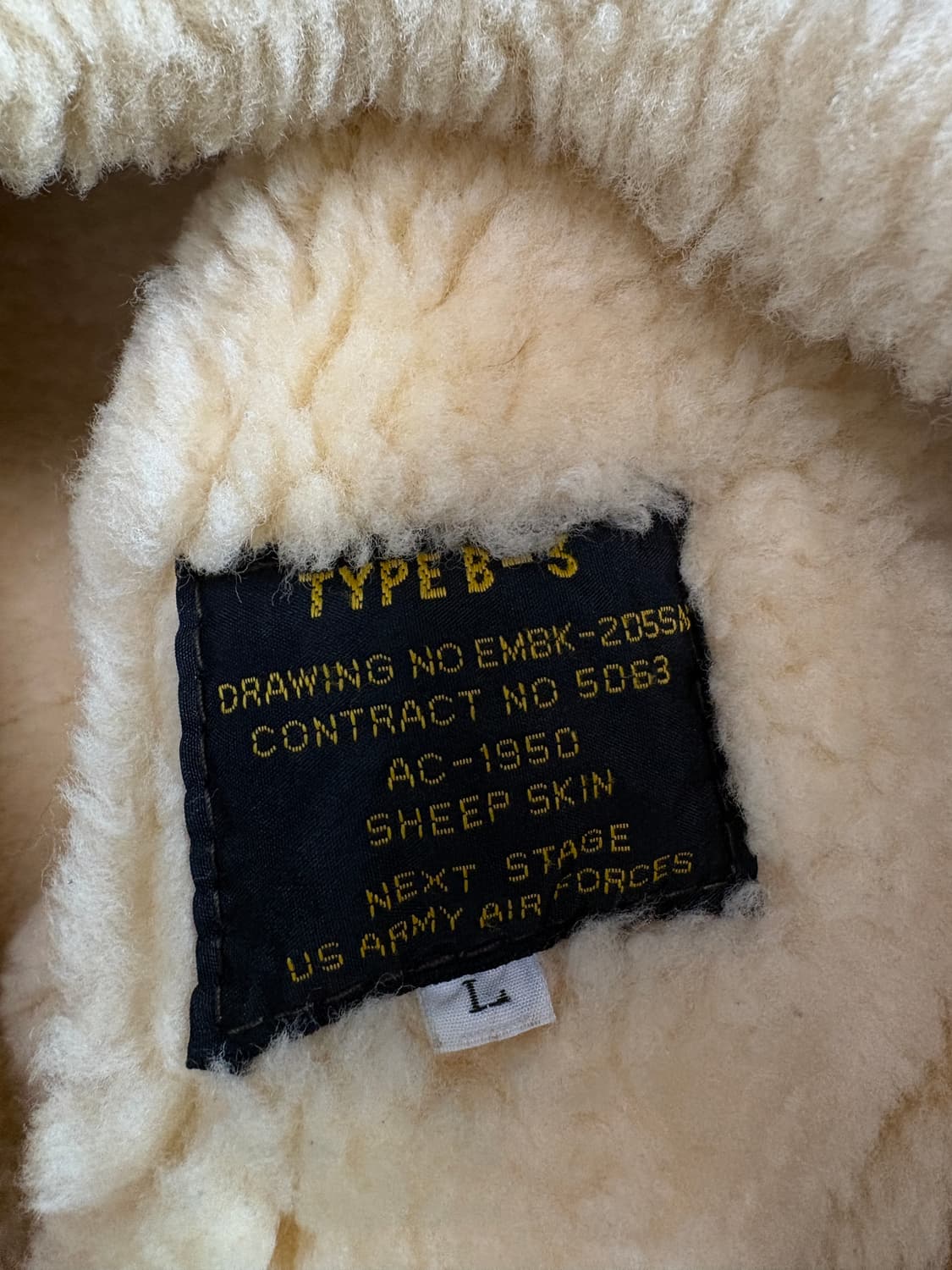 오리지널 밀리터리 B-3 램스킨 무스탕 자켓 2937 상품이미지3