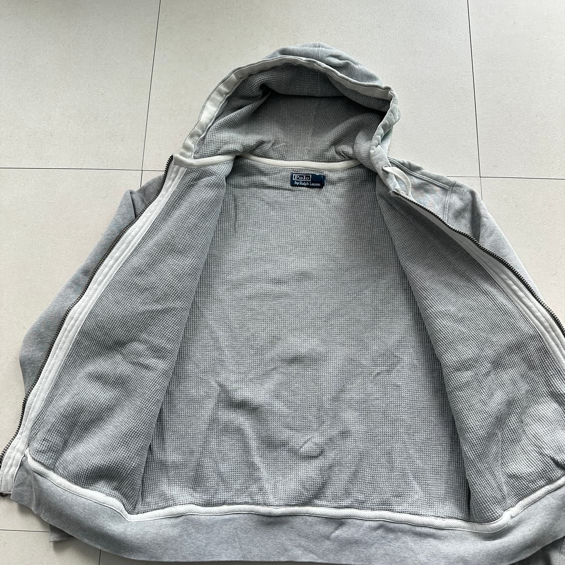 90s 폴로 랄프로렌 풀 FULL 써멀 후드 집업 상품이미지5