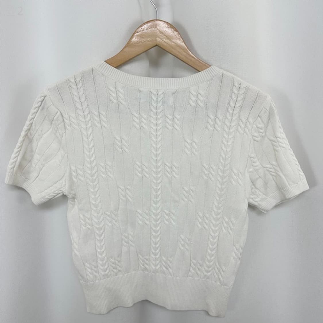 키르시 여자 니트 반팔티 화이트 2 (44-55추천) 상품이미지8