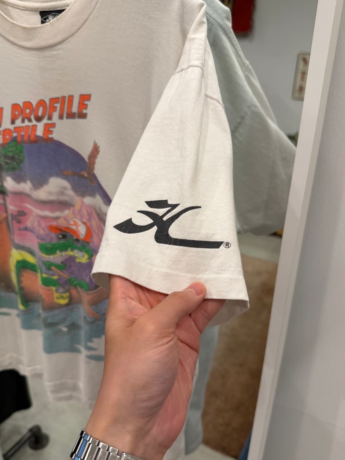 90s Hobie 빈티지 카툰 반팔 티셔츠 (made in USA) 상품이미지4