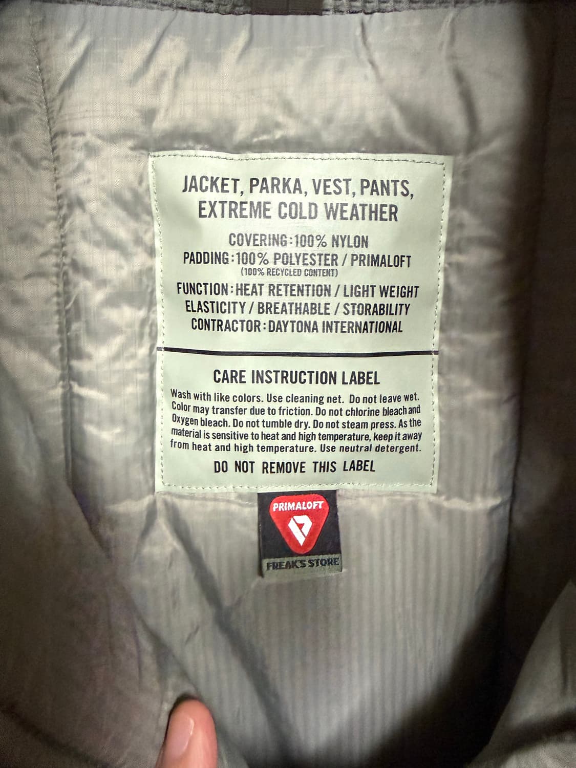 [L] 프릭스스토어 레벨7 하이 로프트 자켓 올리브 상품이미지3