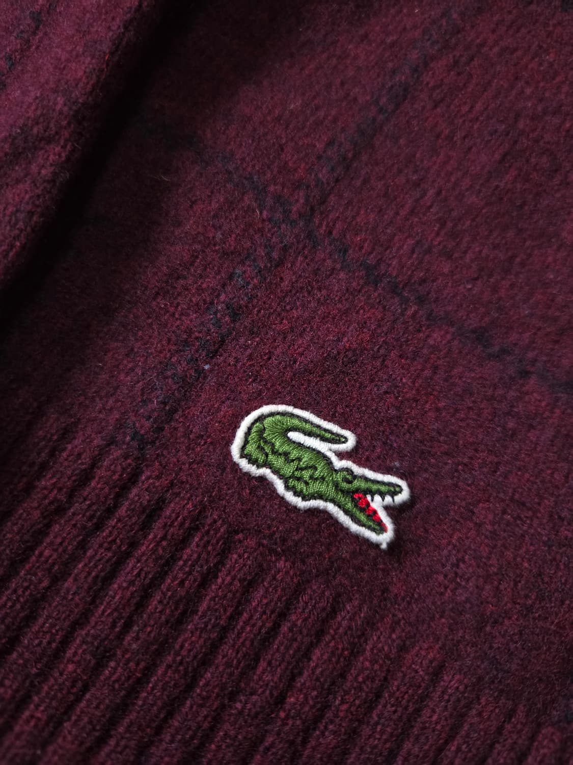 라코스테 울 버건디 니트 스웨터 상품이미지3