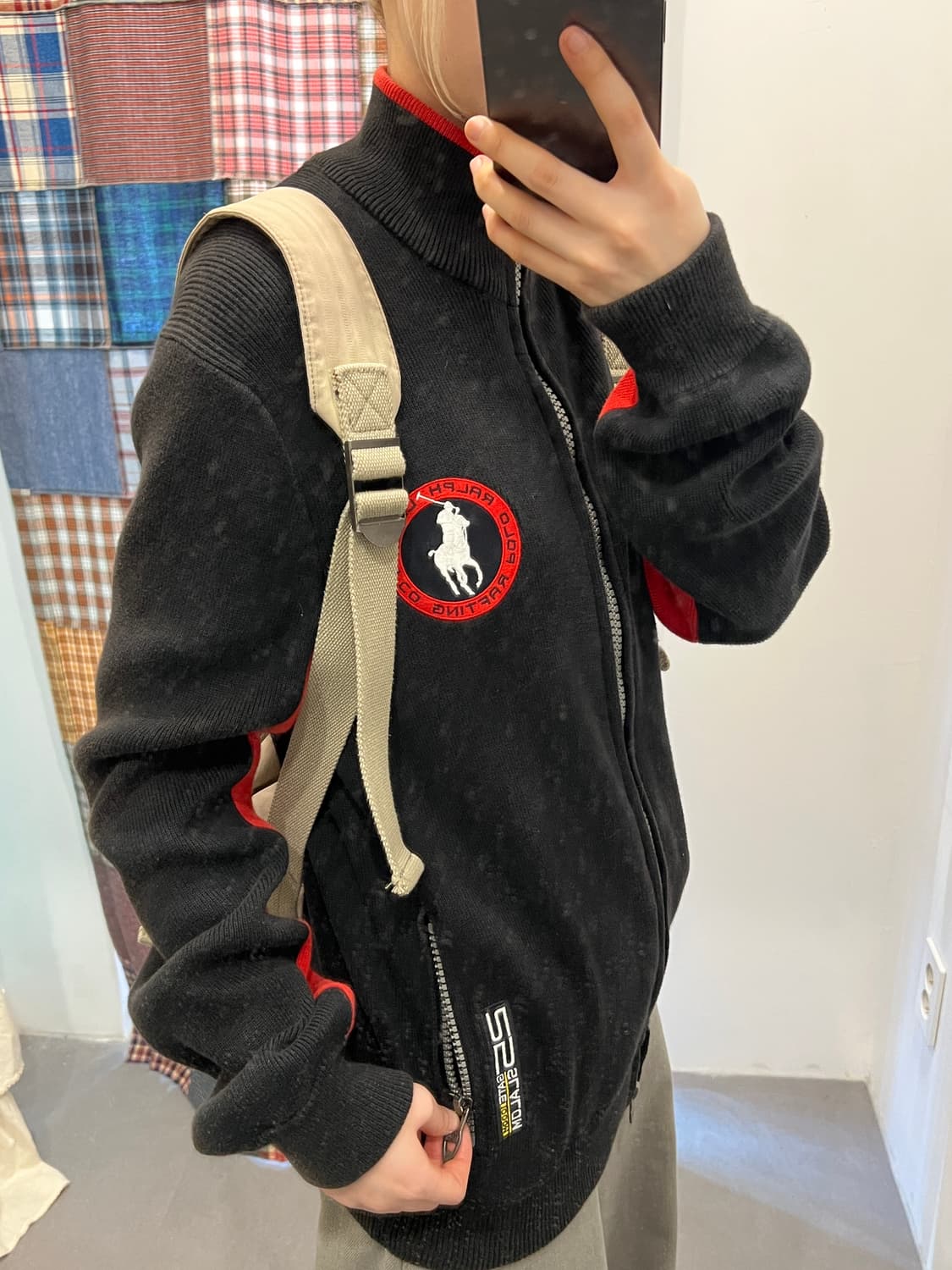 폴로 빅포니 레이싱 니트 집업 상품이미지2