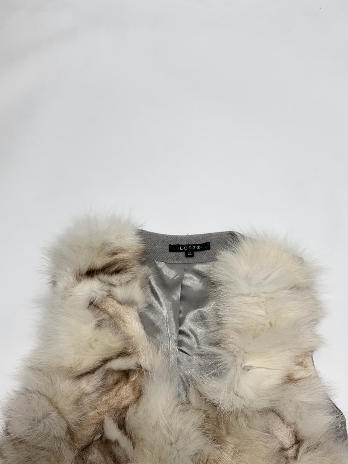 Letzz 폭스 퍼 조끼 빈티지 상품이미지2