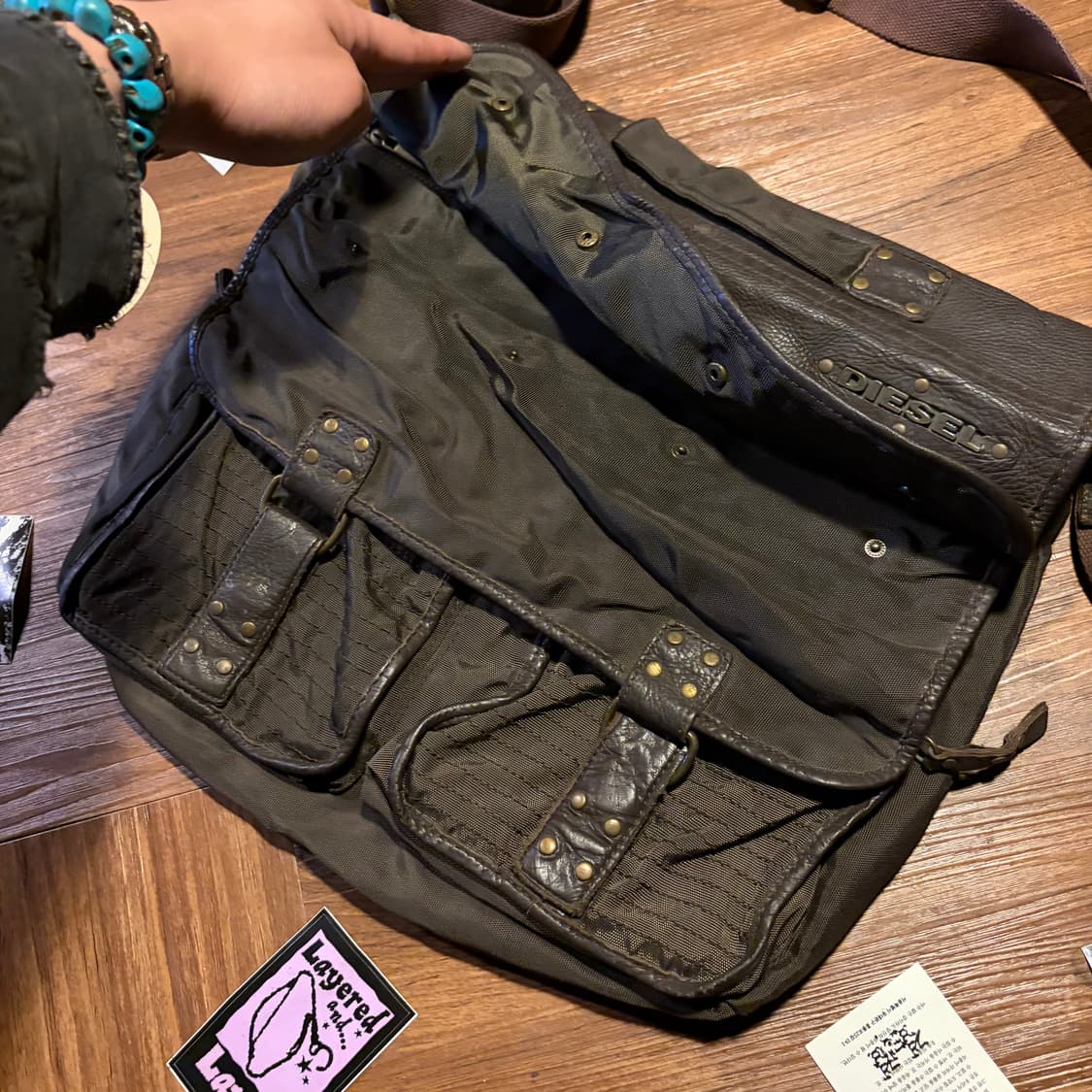 Diesel leather multi flap cross bag 상품이미지2