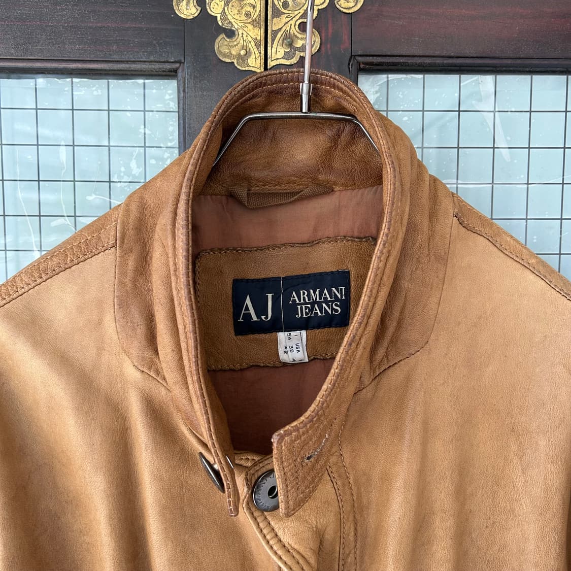 00s Armani Jeans 레더 필드 자켓 상품이미지6