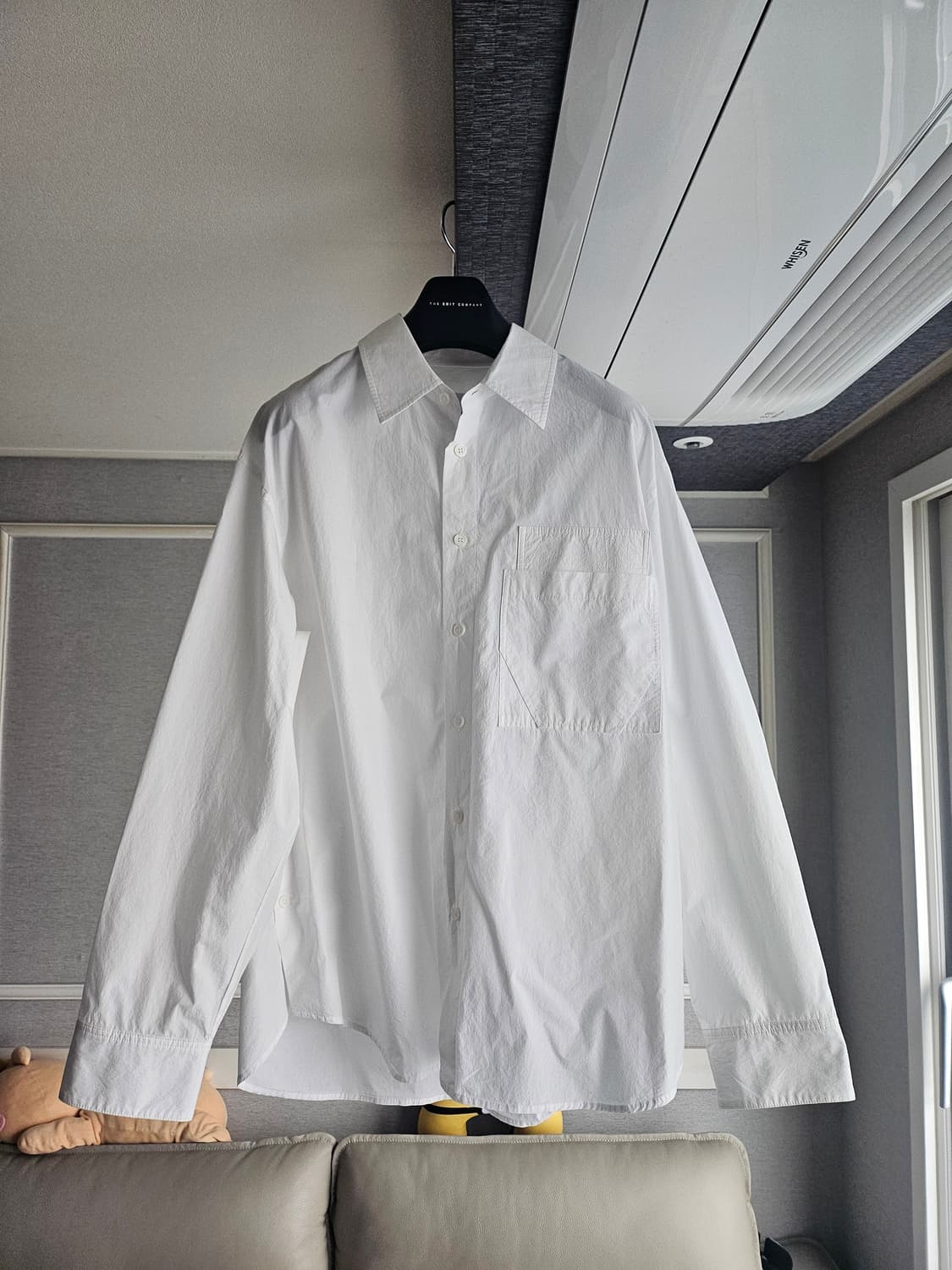 [거의 새것] 솔리드옴므 화이트 셔츠 남방 48 상품이미지1