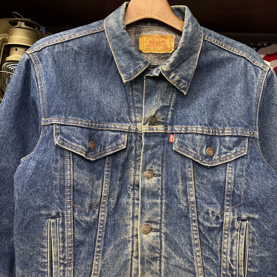 00s 리바이스 블랭킷 라이닝 데님 트러커 자켓 상품이미지3