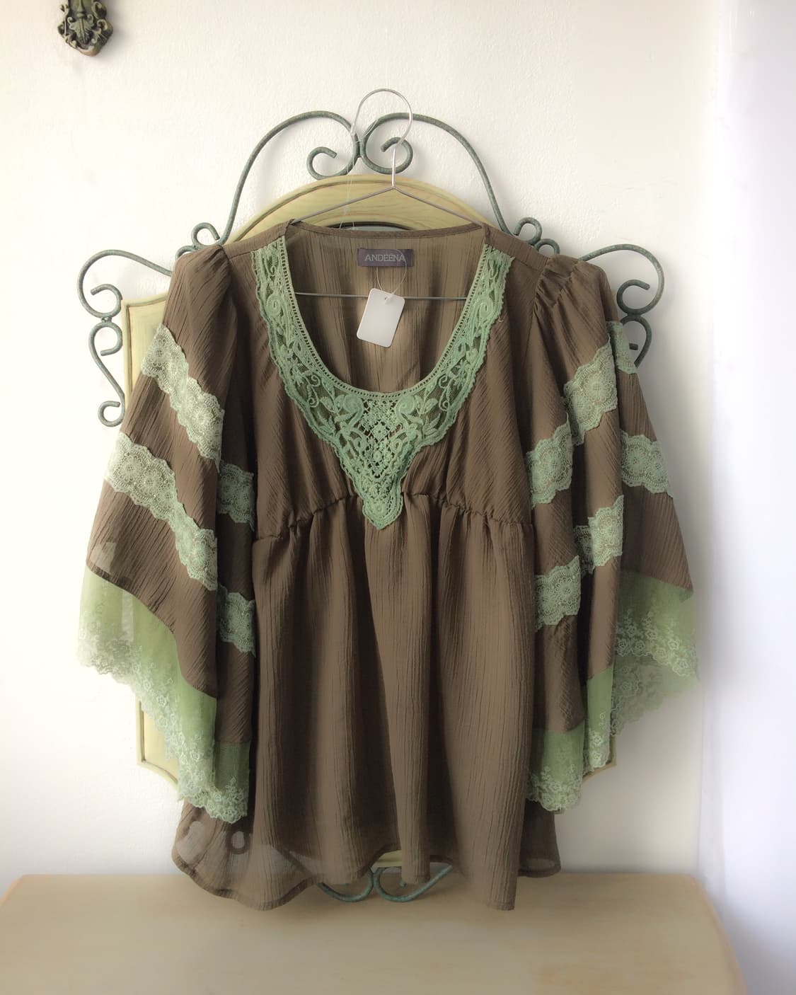 Fairy mood lace trimming blouse 상품이미지1