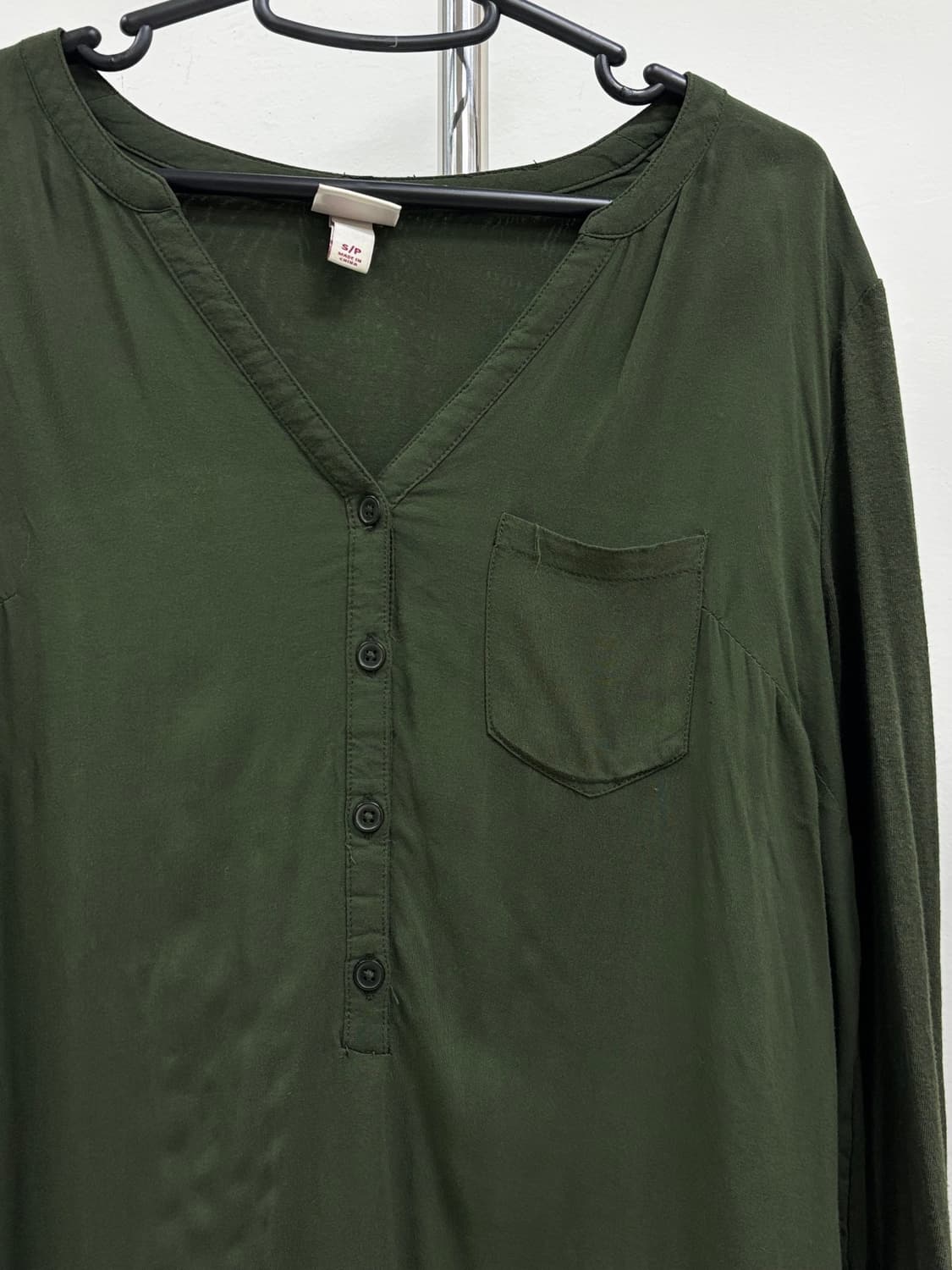 빈티지 카키 롱슬리브 티셔츠 상품이미지6