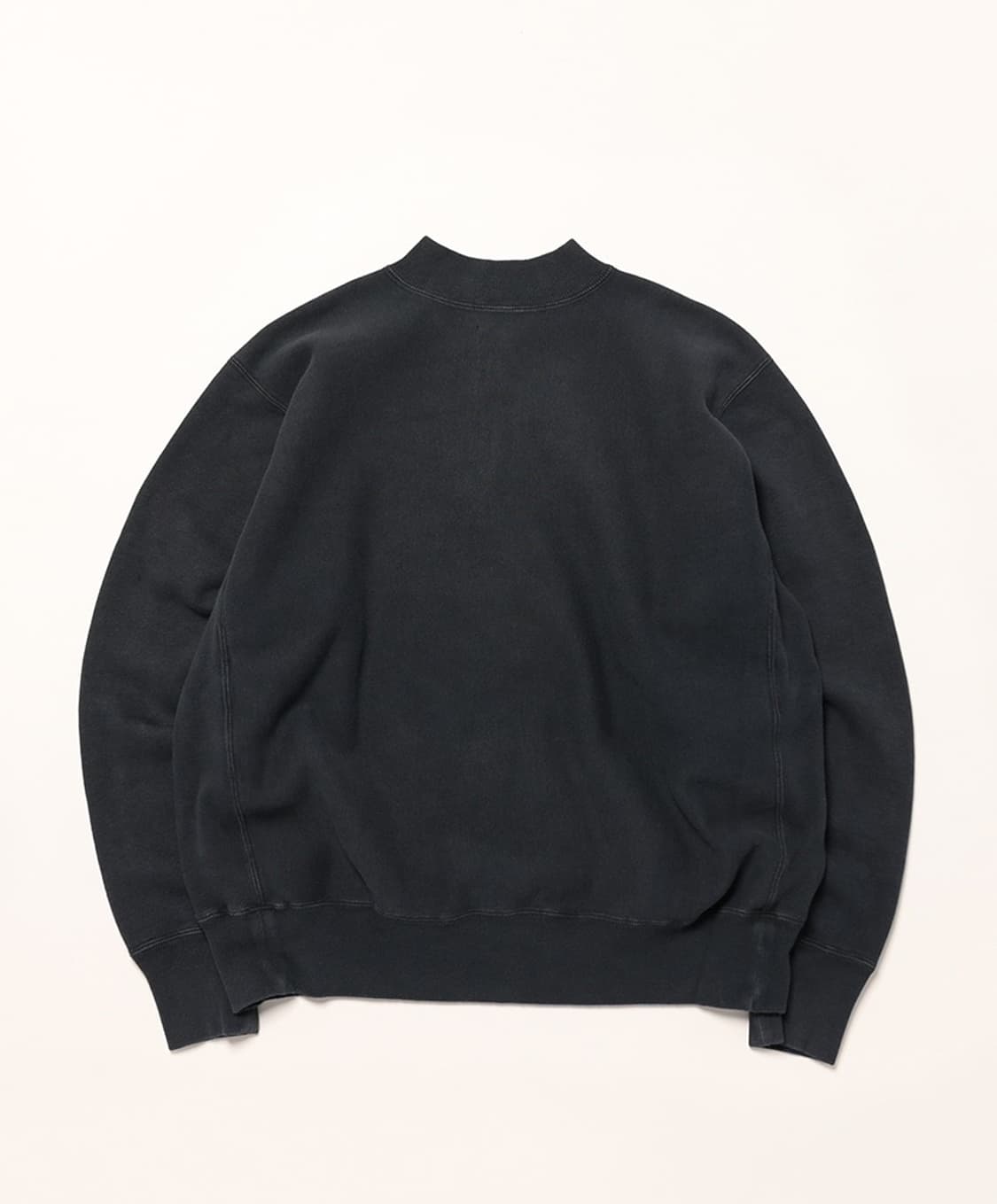 아프레쎄 빈티지 하프 집 립 칼라 스웻셔츠(블랙) 3size 상품이미지3