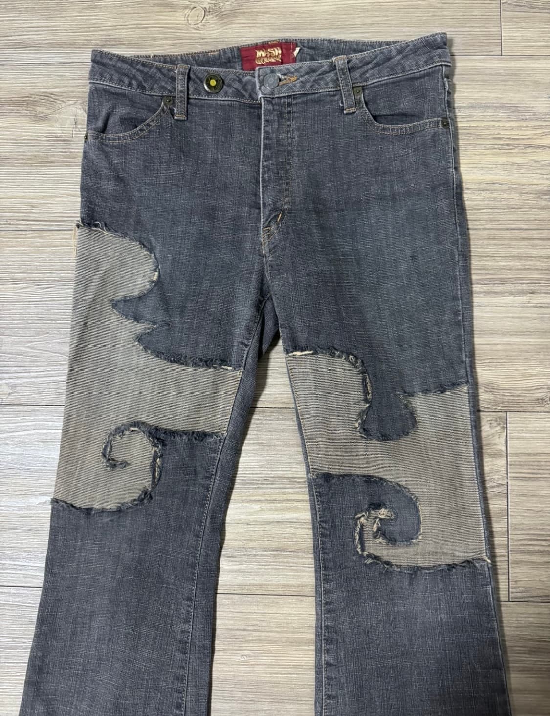 Mash mania 패치워크 플레어 진 상품이미지3