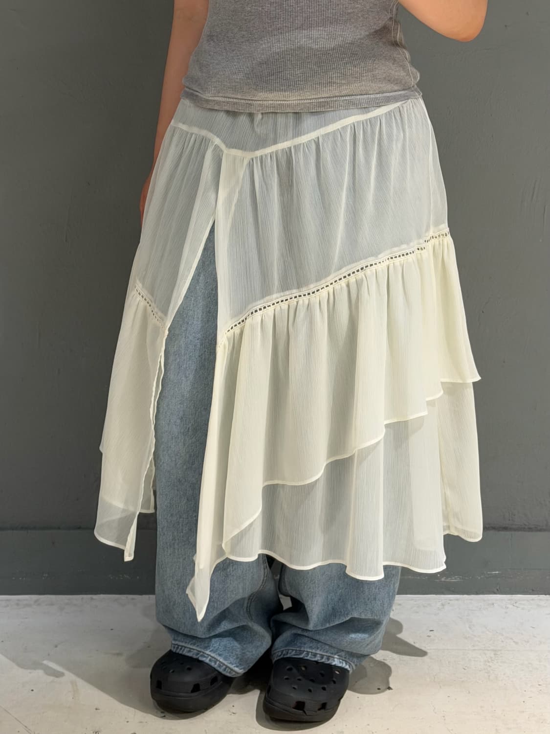 Fairy sheer layered ruffle skirt 상품이미지2