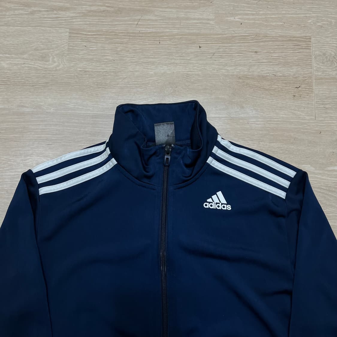 아디다스 퍼포먼스 로고 삼선 져지 트랙탑 집업자켓 [네이비] L/100 상품이미지2