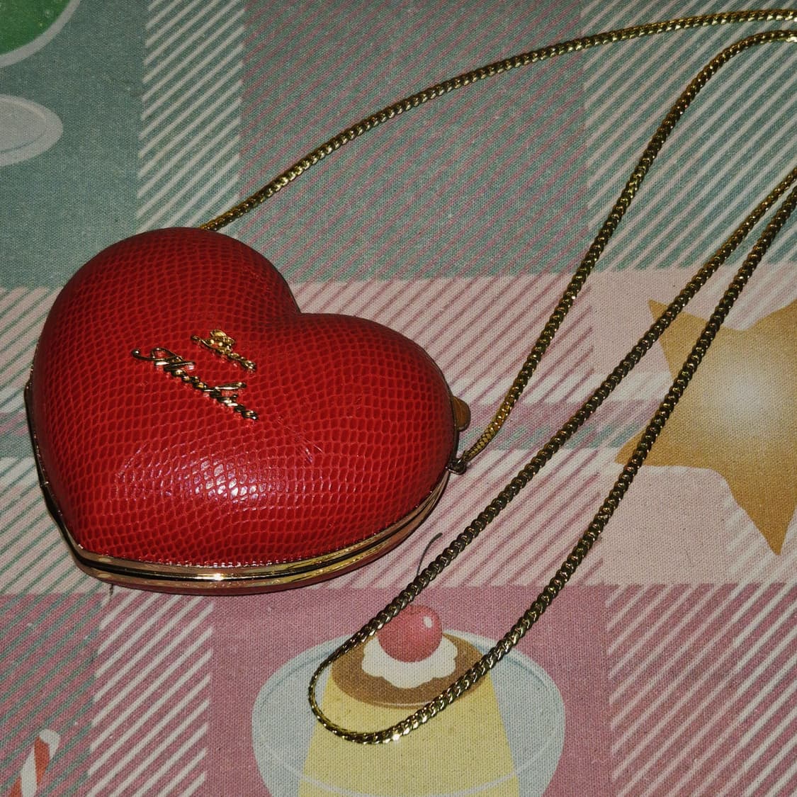 러브 모스키노 볼륨 하트 뱀피 파우치백 상품이미지7