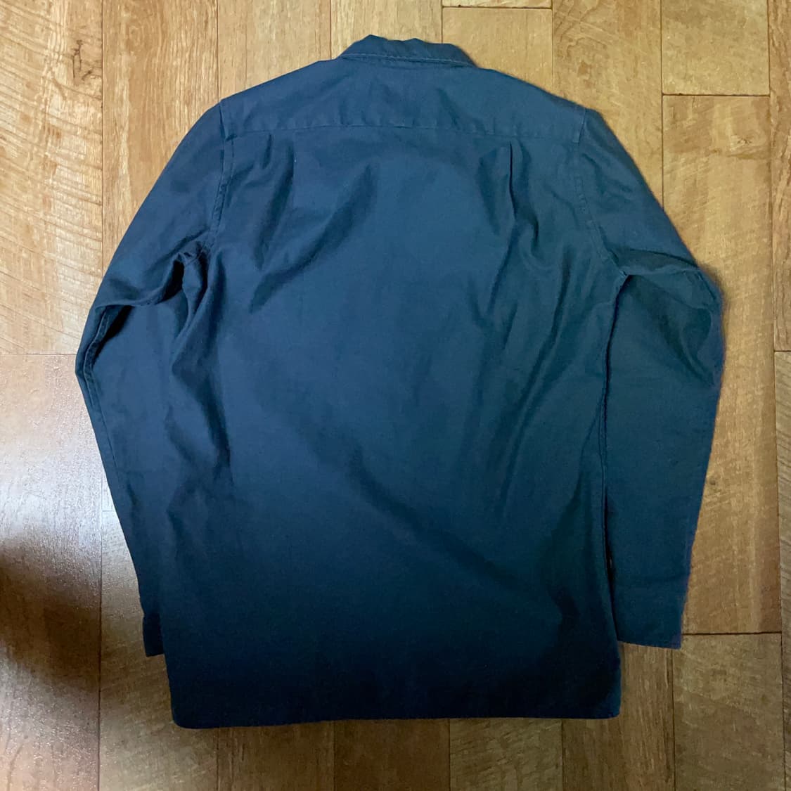 [S] 드레익스 네이비 코튼 새틴 투포켓 셔츠 상품이미지2