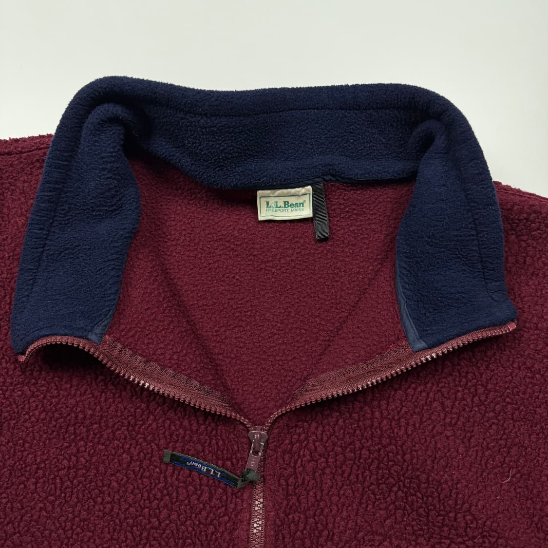 (110) 80s 엘엘빈 헤비 플리스 풀오버 버건디 상품이미지6