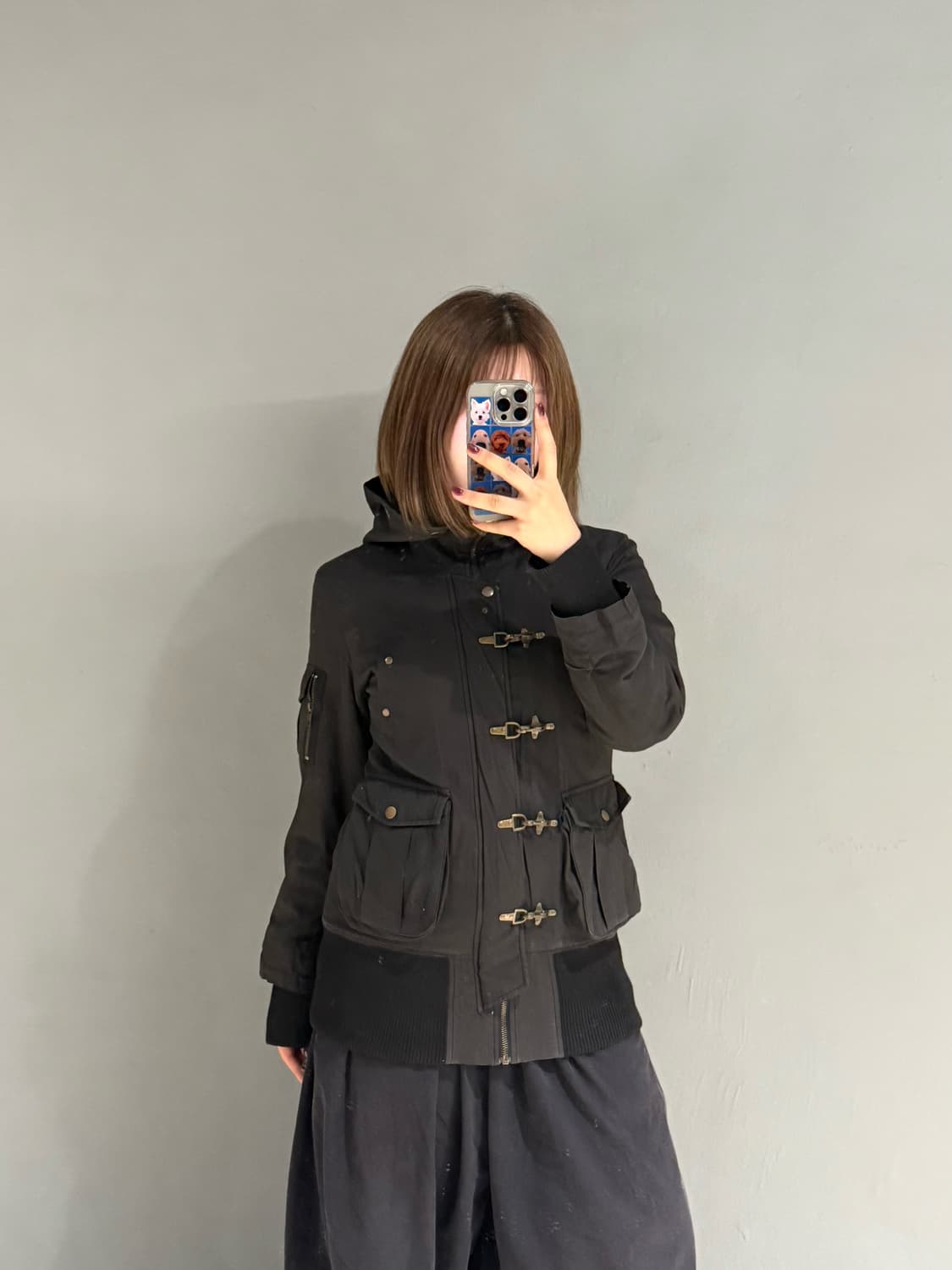 buckle point pocket detail jumper 상품이미지1