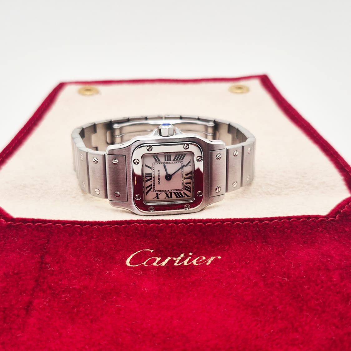 까르띠에 산토스 스틸 스몰사이즈 여성용 상품이미지3