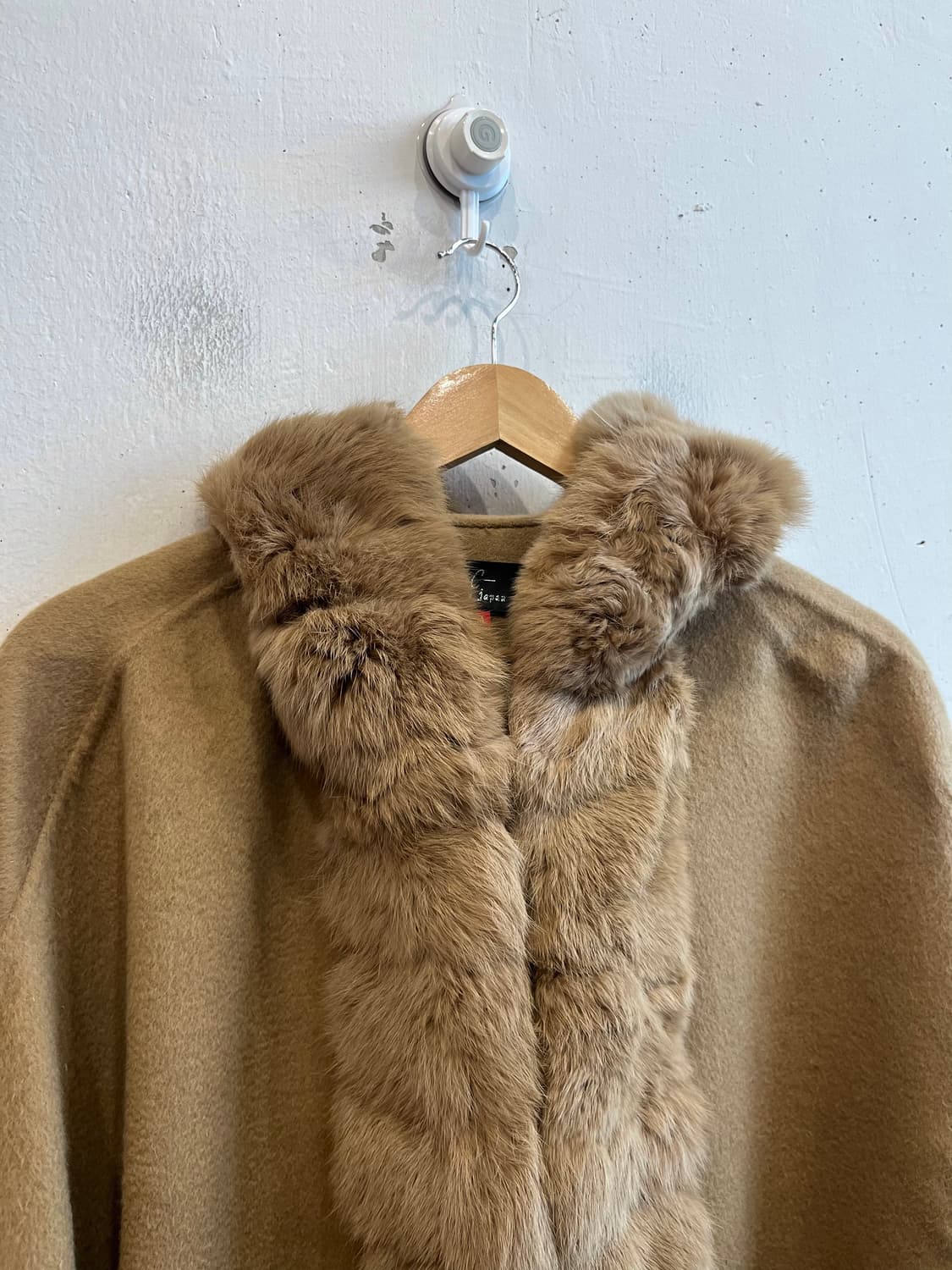 cocon japan 울 캐시미어 퍼 케이프 상품이미지2