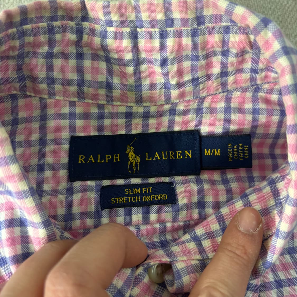 100 폴로랄프로렌 핑크 체크 코튼셔츠  상품이미지4
