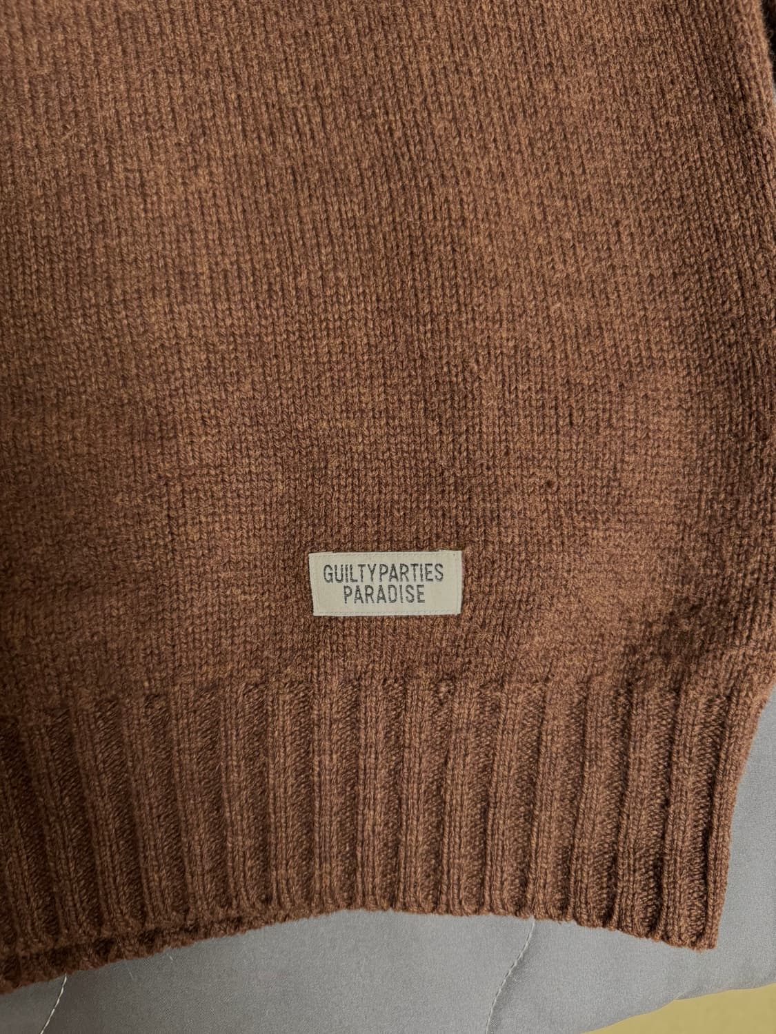 [L] 와코마리아 스웨터 브라운 상품이미지2