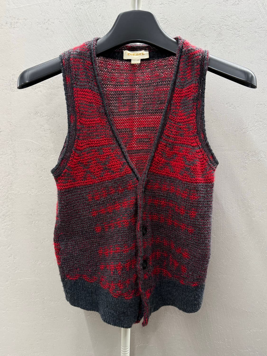 DIESEL 디젤 니트 베스트 래드 그레이 XXS 상품이미지2