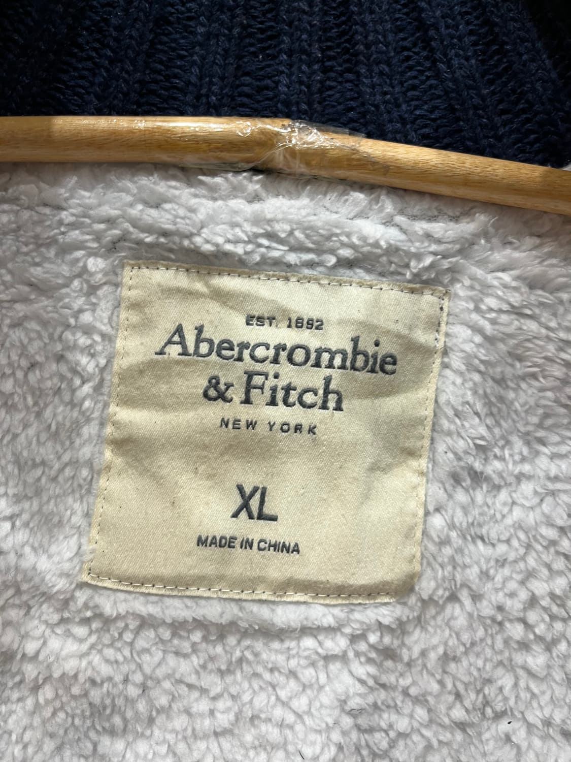 아베크롬비 케이블 양털 니트집업 네이비 XL 상품이미지7