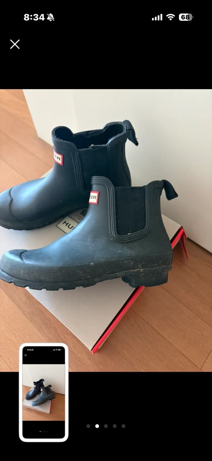 헌터 오리지널 첼시 레인부츠 블랙 240mm 상품이미지3