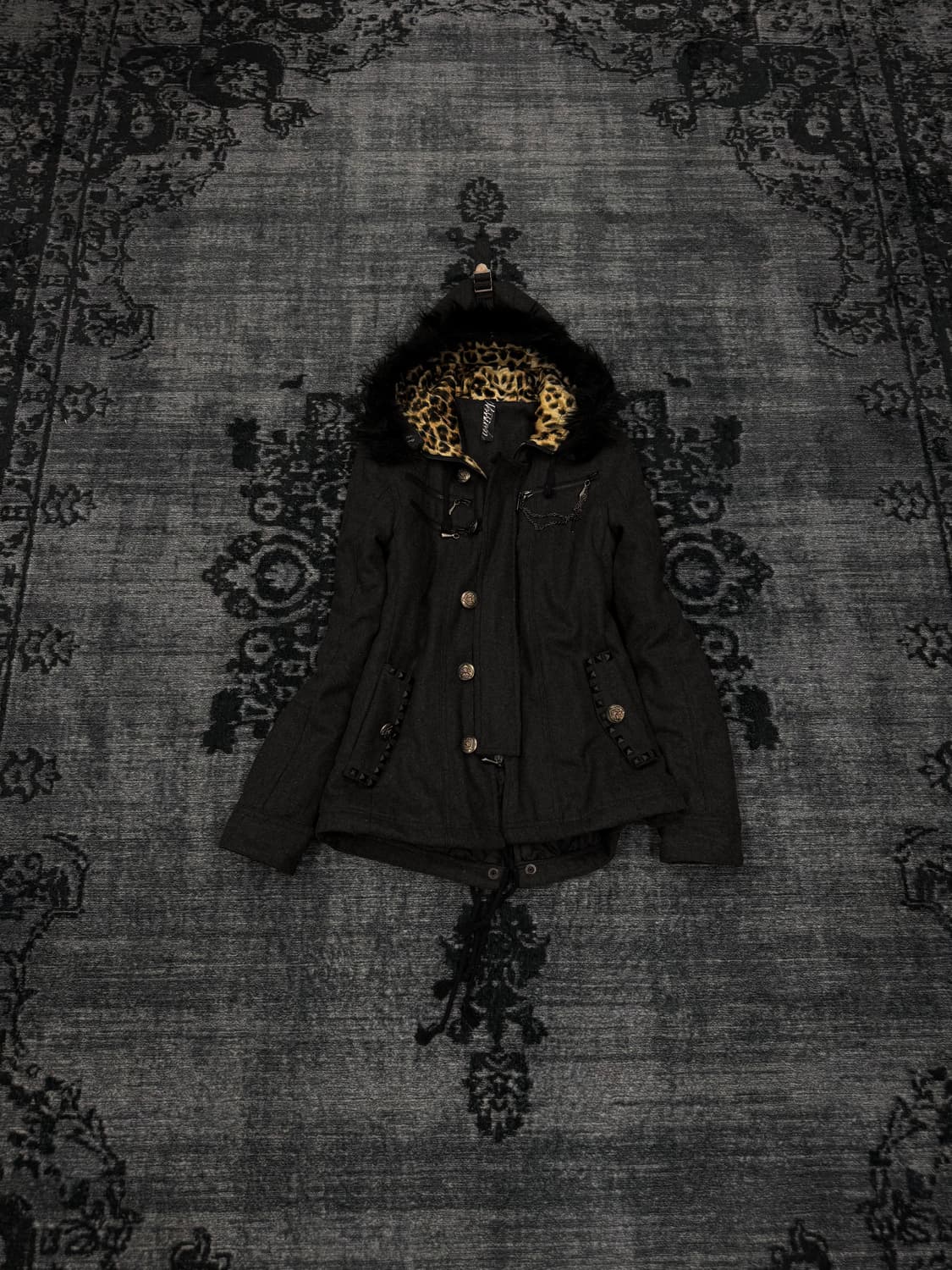 Session midas 00s cross charm fur jacket 상품이미지1