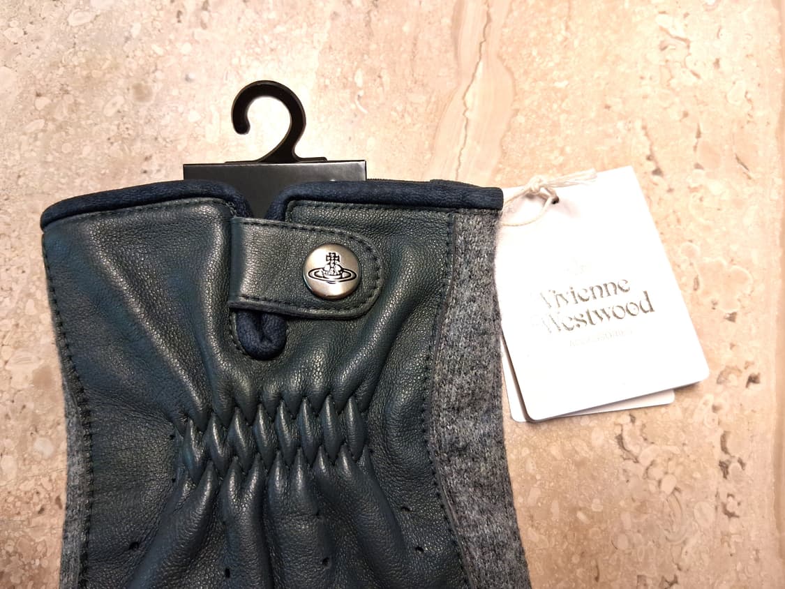 비비안 웨스트우드 아웃핑거 콤비 장갑 그레이 (새상품) 상품이미지7