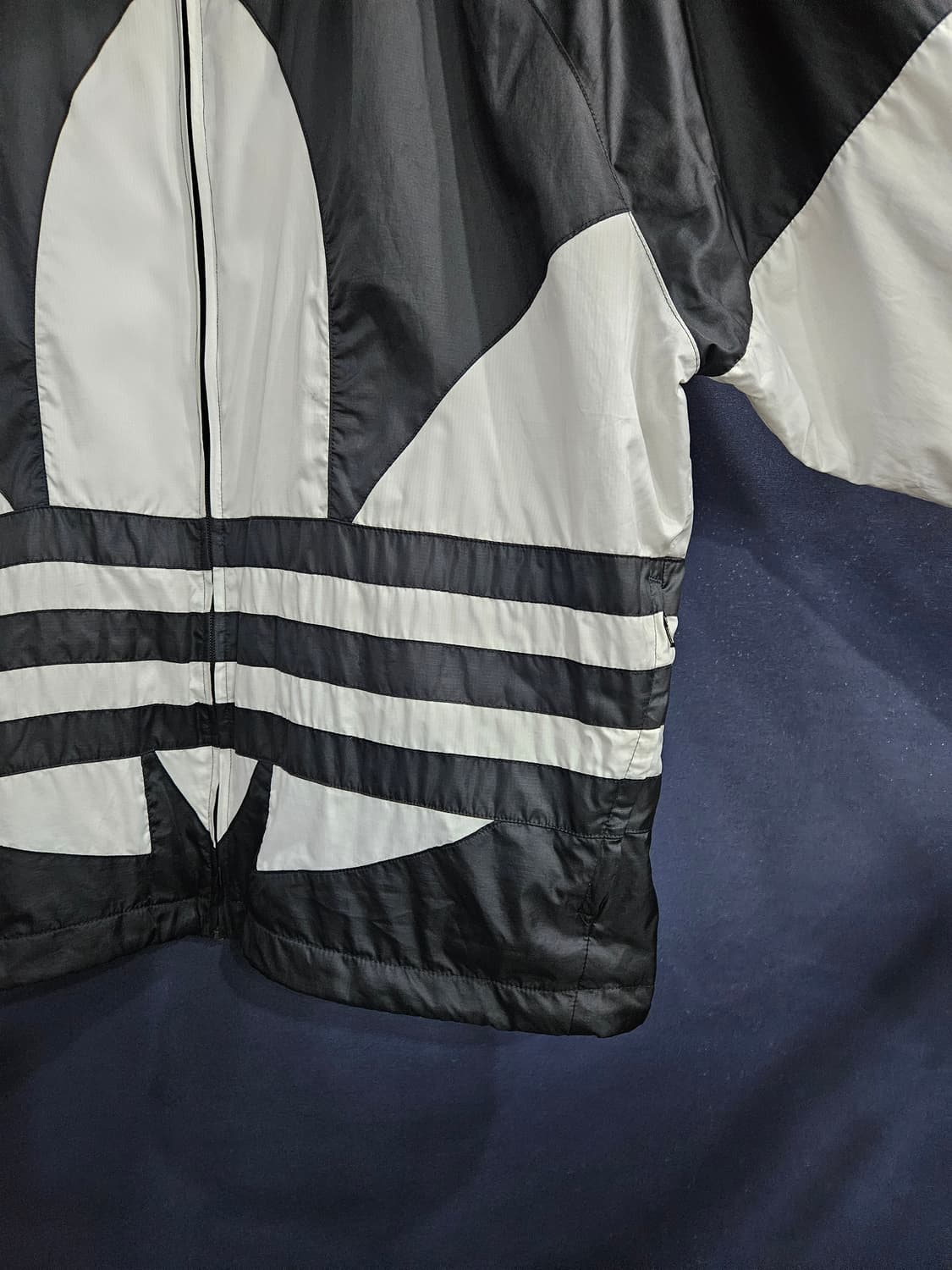 아디다스 빅 트레포일 윈드브레이커 블랙 남성 120 바람막이 후드집업  상품이미지6