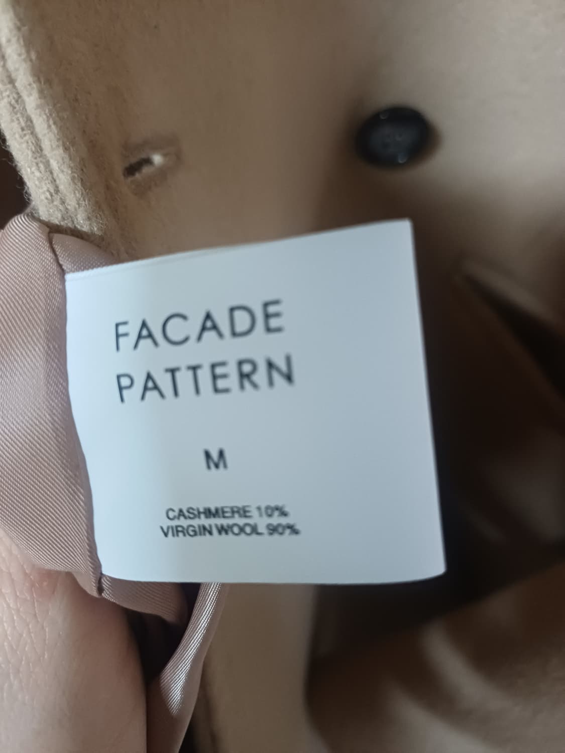 파사드패턴 캐시미어 더블코트 카멜 M 상품이미지3