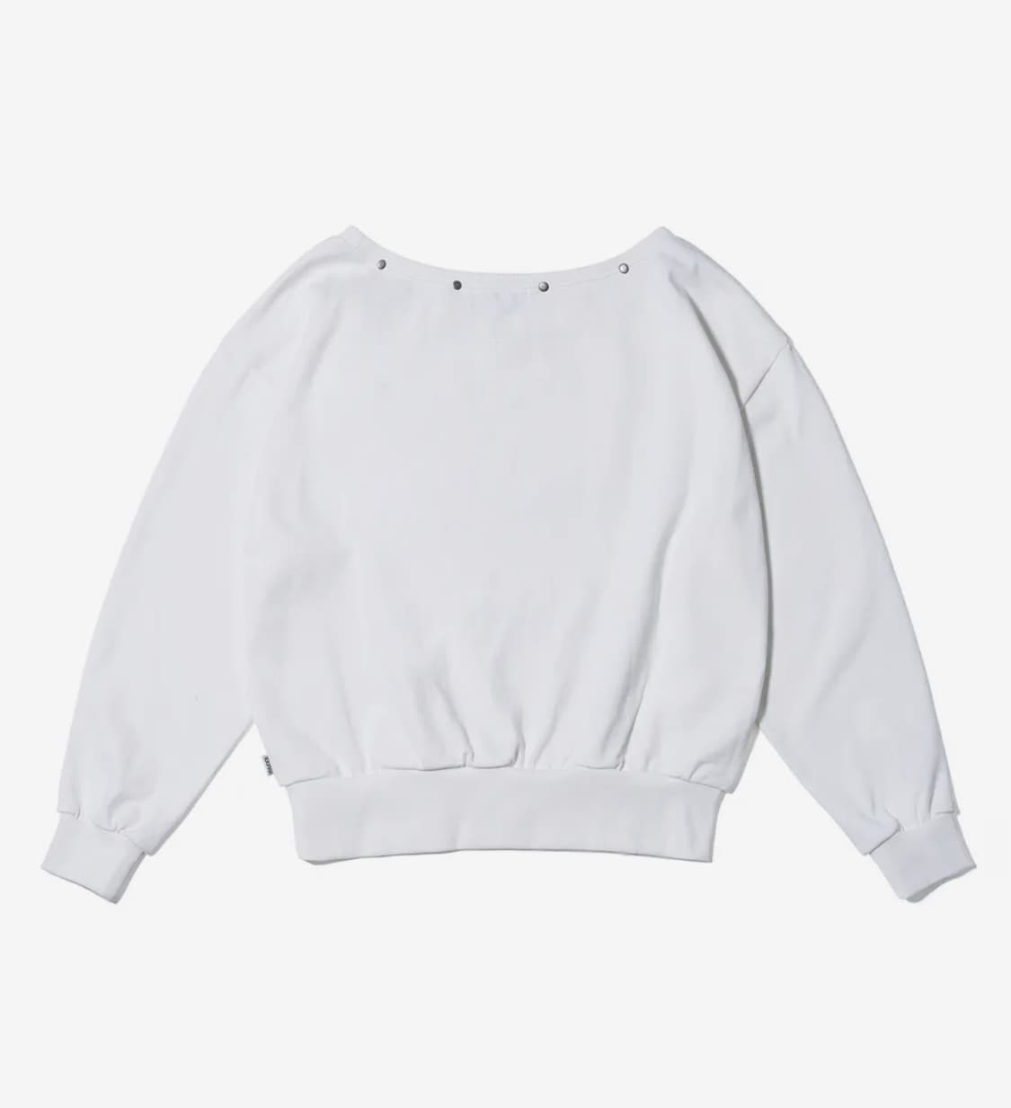 유희 youhee 오프숄더 스웻셔츠 화이트 상품이미지3