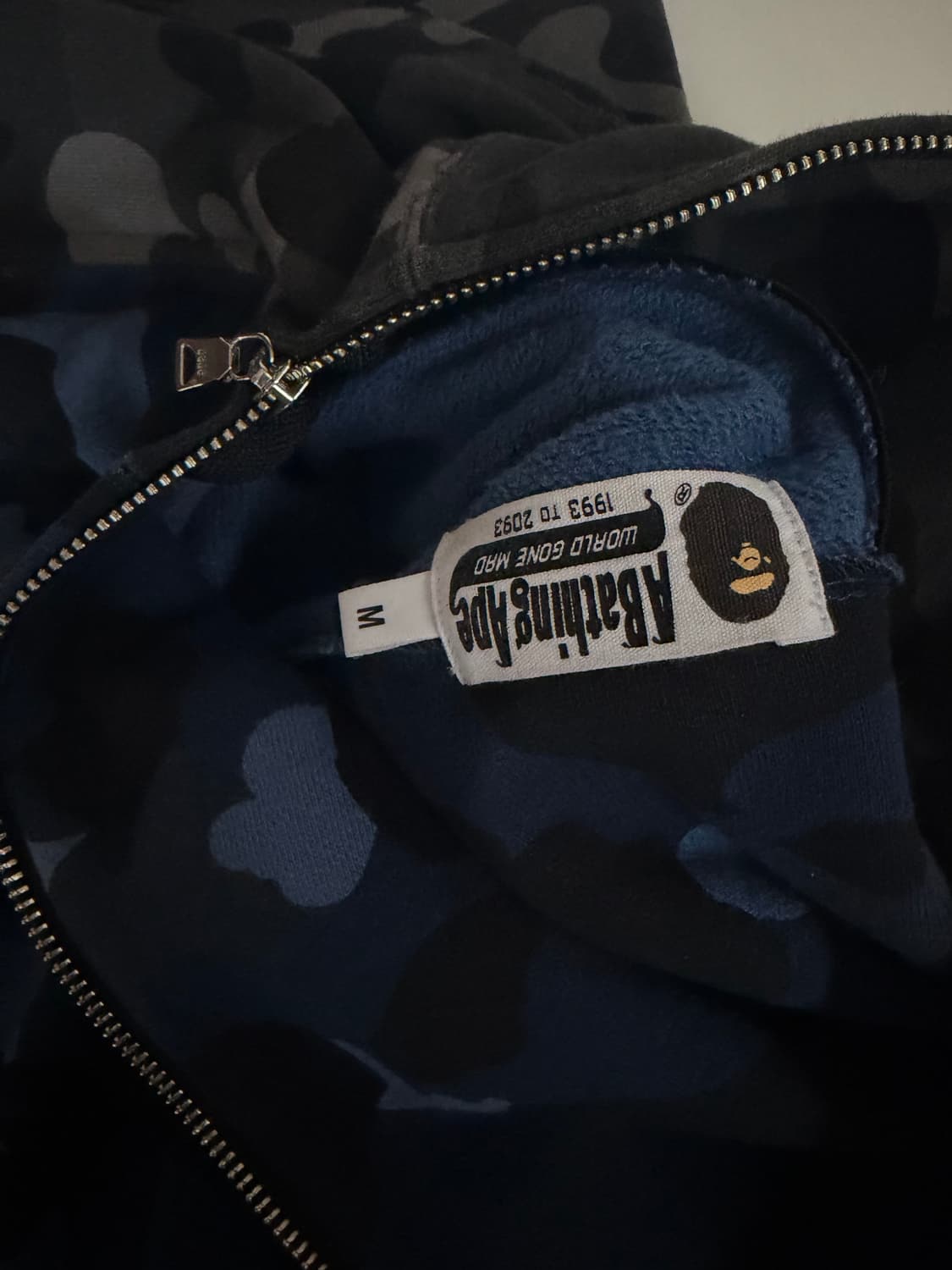 베이프 컬러 카모 세퍼레이트 샤크 풀 집 후드집업 상품이미지4