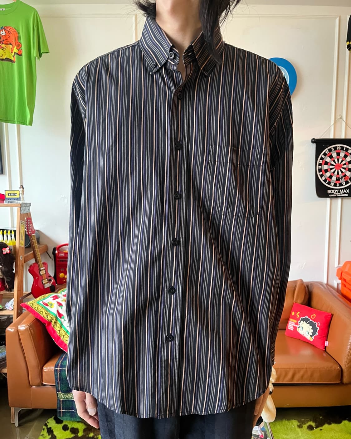 90-00s KANSAI YAMAMOTO Old Stripe Shirt 상품이미지2